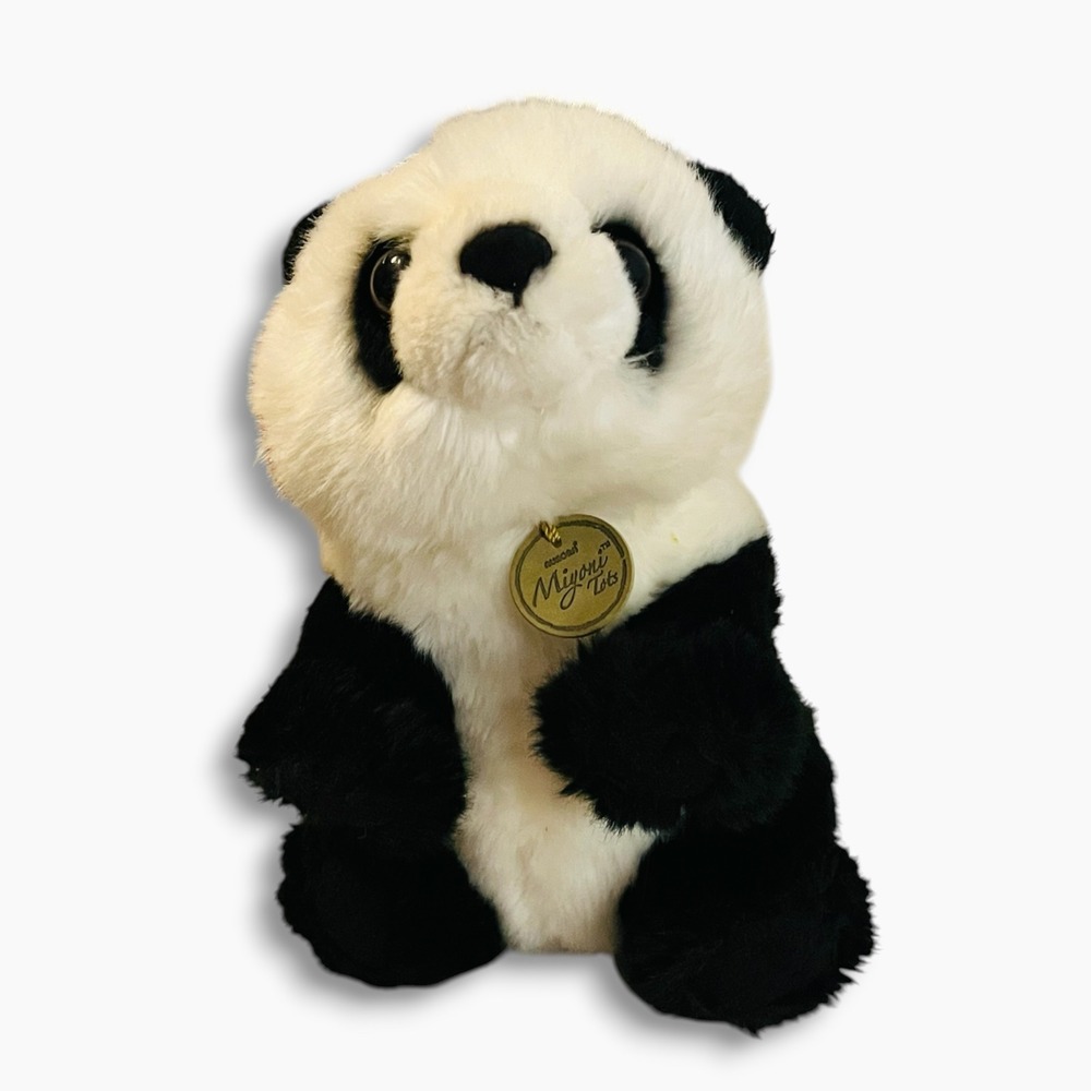 Aurora Miyoni Tots Panda Bear Plush Black White Stuffed Animal 9.5 Inch